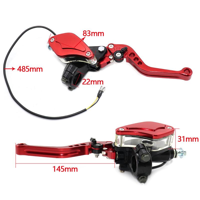 Motorcycle Brake Pump Left and Right Upper Pumps Leaf Hydraulic Pump Motorcycle Parts Waterproof Switch Brake Master Cylinder