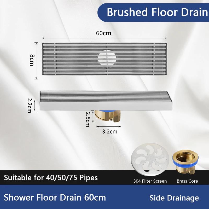 Bathroom Odorproof Floor Drain Stainless Steel Linear Shower Drainage Filter Crazy Drainage Floor Drain for Kitchen Accessories