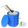 Magische Eiswürfelform Eiskübel Fass Tonne Kanister für Eiswürfel aus Silikon Langlebig Eiswürfelbehälter Ice Cube Maker Blau@H4