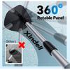 XINDELL Windshield Cleaner Tool – 360° Rotating Head With Extendable Handle, Velcro Microfiber Pads For Fast Stick & Peel, Dry/Wet Glass Cleaning