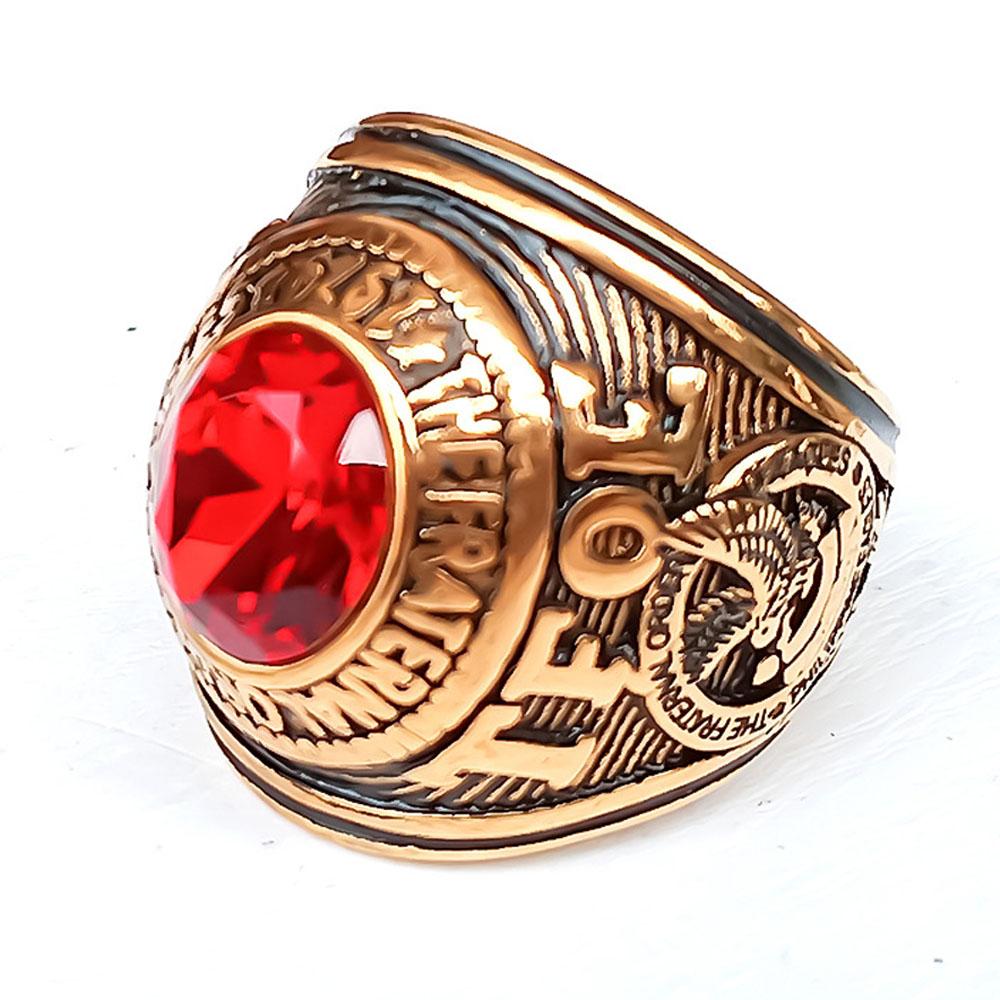 Anello dell'Esercito Aquila in Acciaio Inossidabile Filippino Anello da Uomo Americano Soldato in Titanio
