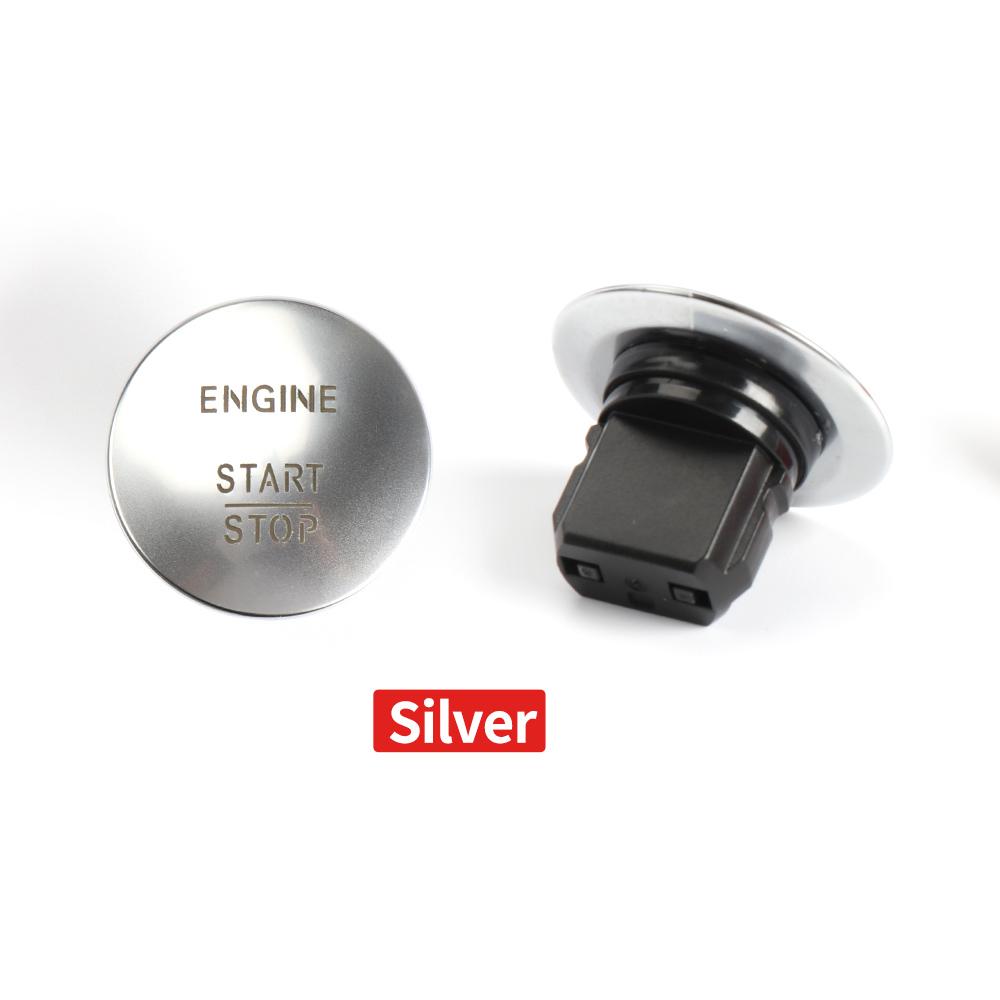 

Кнопка запуска и остановки двигателя без ключа 2215450714, серебристый для Mercedes-Benz W164 W205 W221 W176 Silver (1PC)