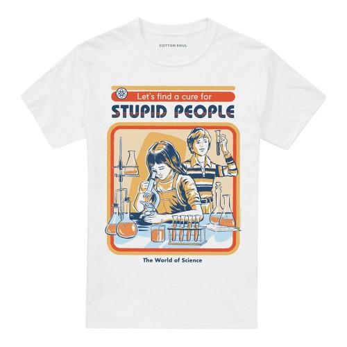 Steven Rhodes Unisex Adult LetÂ´s Find A Cure For Stupid People T-Shirt
