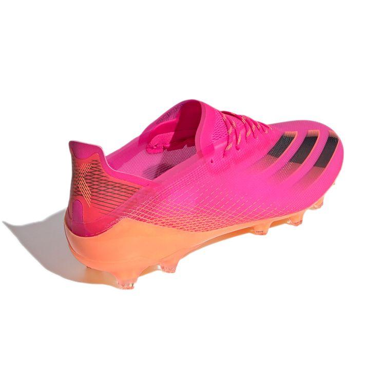 Adidas X Ghosted .1 Round Toe Lace-Up AG (Rubber Short Studs) Non-Slip Balance Soccer Shoes Men Soccer Shoes Magenta FW6976