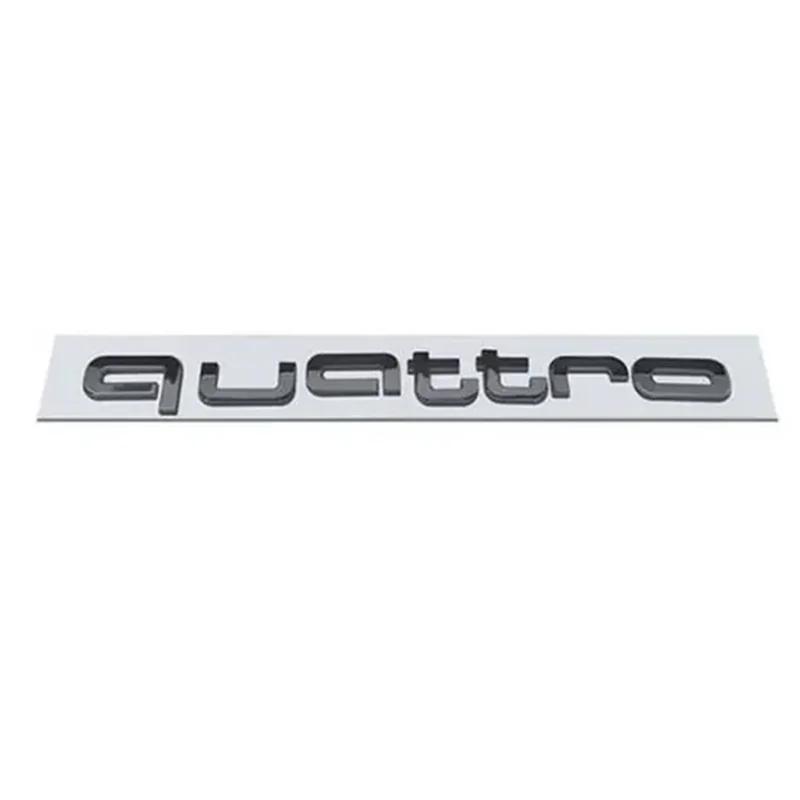 QR6 ABS Car Front Grille Emblem External Auto Body Sticker Auto QUATTRO Emblem Accessories for M6 S A3 A4 B8 8P 8V A6 C7 A5 Q5 B7