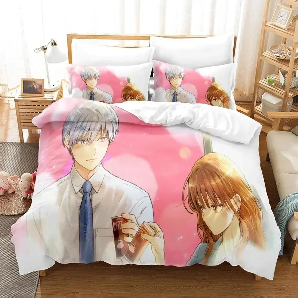 

Anime The Ice Guy His Cool Female Colleague Bedding Set Duvet Cover Bed Set Quilt Cover Pillowcase Comforter king Queen Size 70x133cm 2pcs
