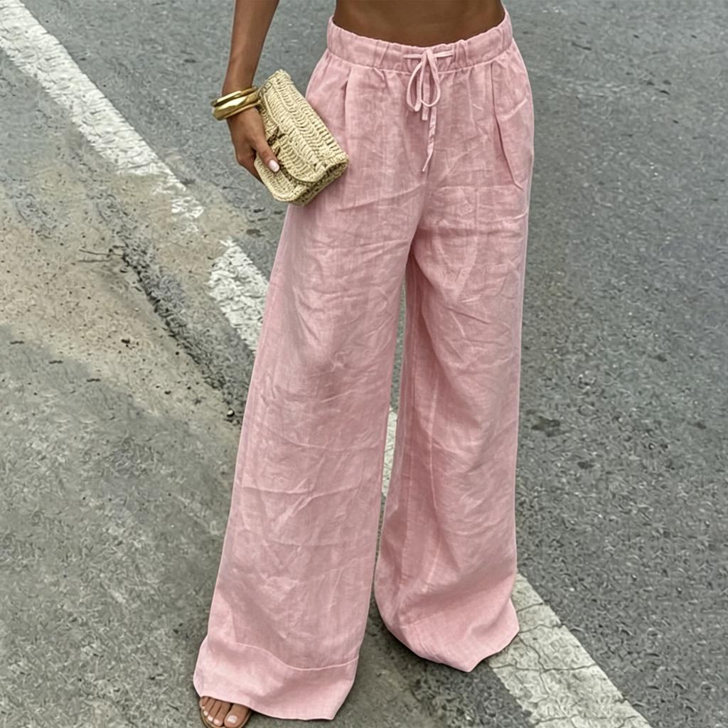 Pantaloni Casual da Donna con Coulisse Larga