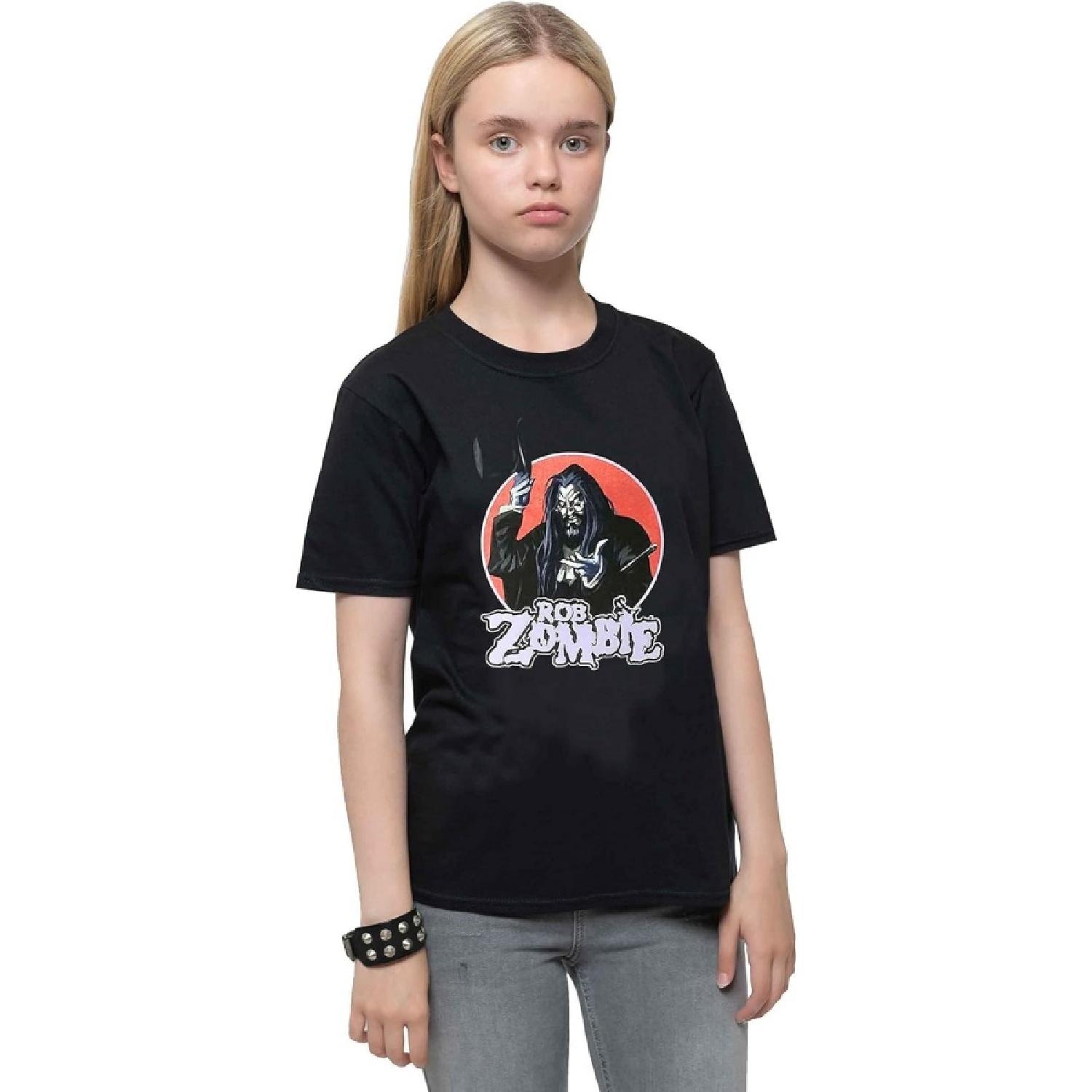 Rob Zombie Kids T Shirt Magician Logo New Official Black Ages 5-14 Yrs XXXXXL разноцветный