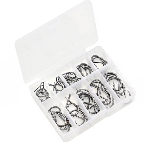 

50шт / лот ассорти барбус рыба крючки приманка приманка снасть заточенные рыболовные инструменты коробка