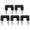 5Pcs J.20004 Banana Dual Plug Spacing 19mm Copper Nickel Plated Dual Tip Banana PlugBlack