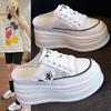 Super thick-soled fashion bag head cool slippers women wear versatile soft-soled white shoes summer shoes