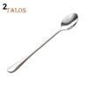 Long Handle Stainless Steel Tea Coffee Spoon Cocktail Ice Cream Soup Spoons Cutlery