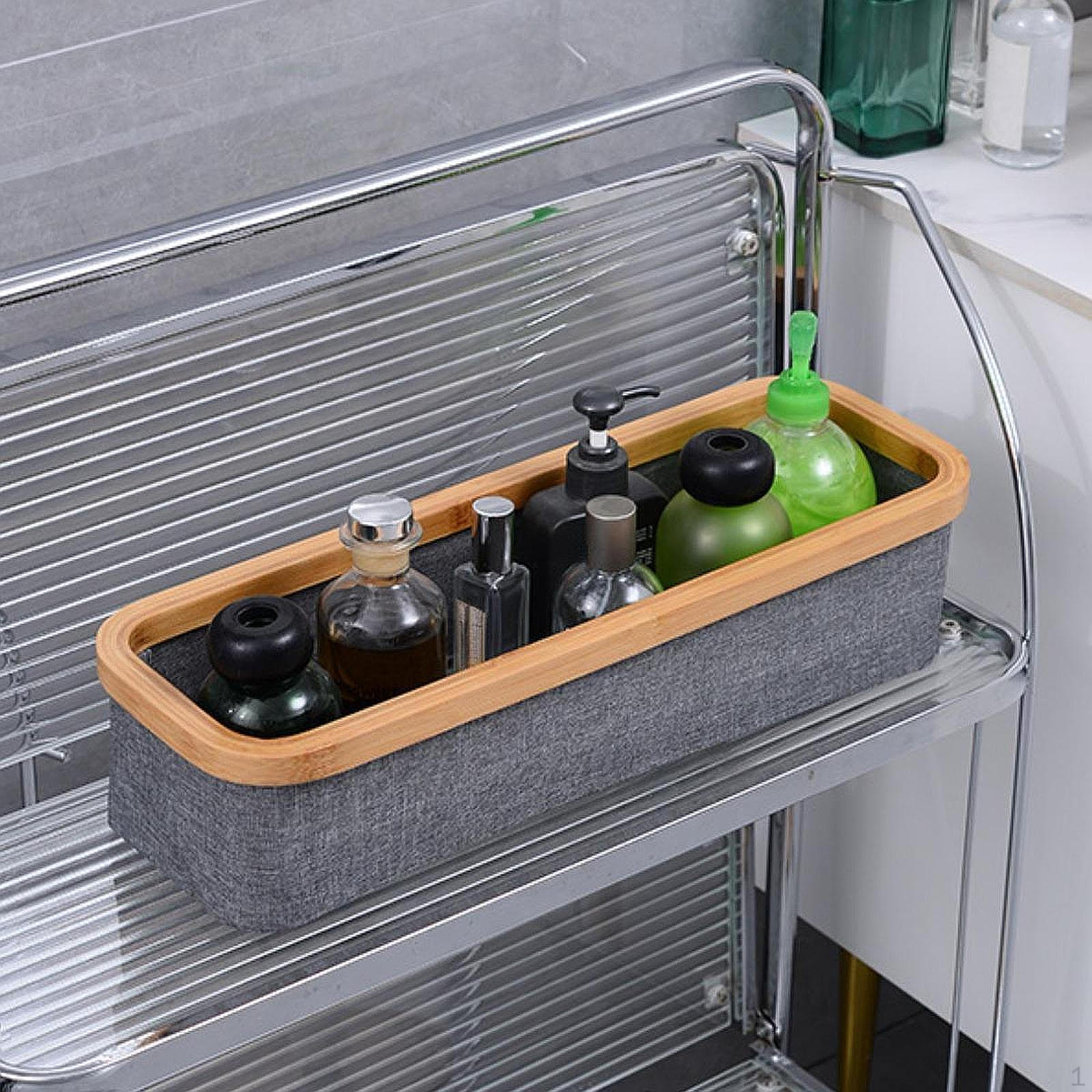 Корзина для туалетной бумаги держатель для аксессуаров для ванной комнаты органайзер для шкафа мусорное ведро для прачечной Gray_45x15x10cm 1869₽