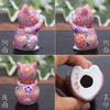 Cute Figurine by Waza no Kutani Praying Feng Good Japanese Home Grand 60th 70th 77th 88th Maneki-neko (Lucky Cat) Kura, Ware, Cat, Momomori, Shui,