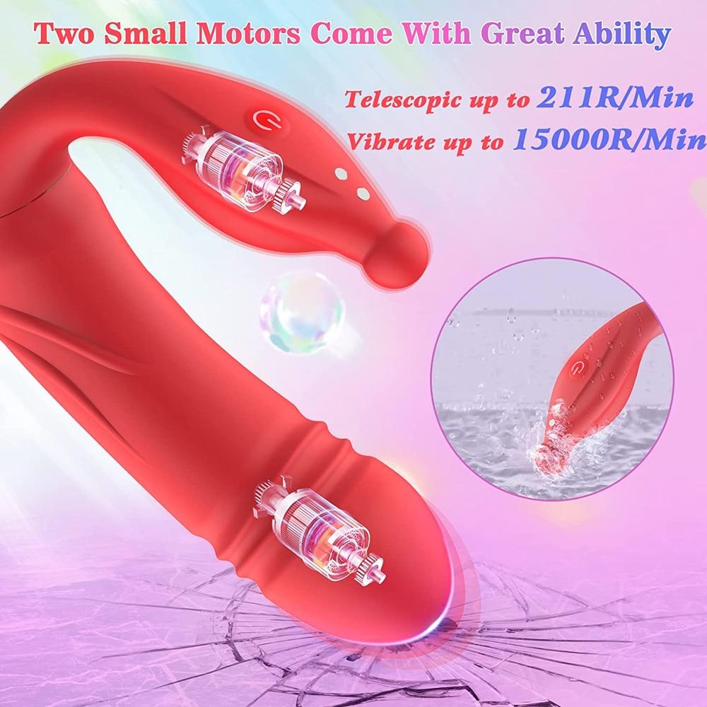 Wireless APP Control Vibrator Bluetooth Telescopic Vibrating Dildo Clitoral G Spot Vibration Massager Dildo Sex Toys for Women