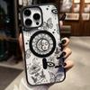 Creative Acrylic Sun Pattern Magnetic Wireless Charging Phone Case For iPhone 17 16 15 14 13 12 11 Pro Max Plus 16E 17 Air Cover