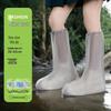 Disposable Transparent Waterproof Non-Slip High-Top Rain Boot Covers for Kids & Adults - Long Leg Protection for Rainy Days