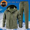 Inkpoo Winter Hiking Jacket and and and Mountain Outdoor and Winter Size M Men's Coat, Windproof, Water-Repellent, Fleece-Lined Pants, Windbreaker,