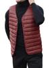 Collarless Down Ultralight Inner Lightweight and Includes Compact Storage DU520 Men's Vest, Vest, Warm, Bag, (3XL, Red)