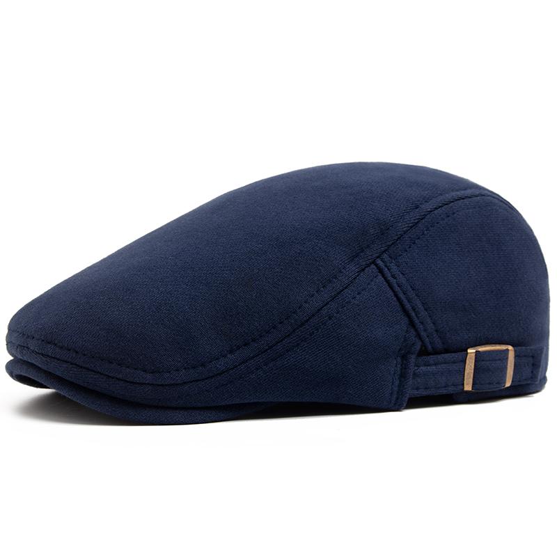 Fashion Unisex Beret Men Autumn Winter Knitted Cotton Flat Cap Women Warm Hat Soft Berets Vintage Casual Newsboy Caps Adjustable