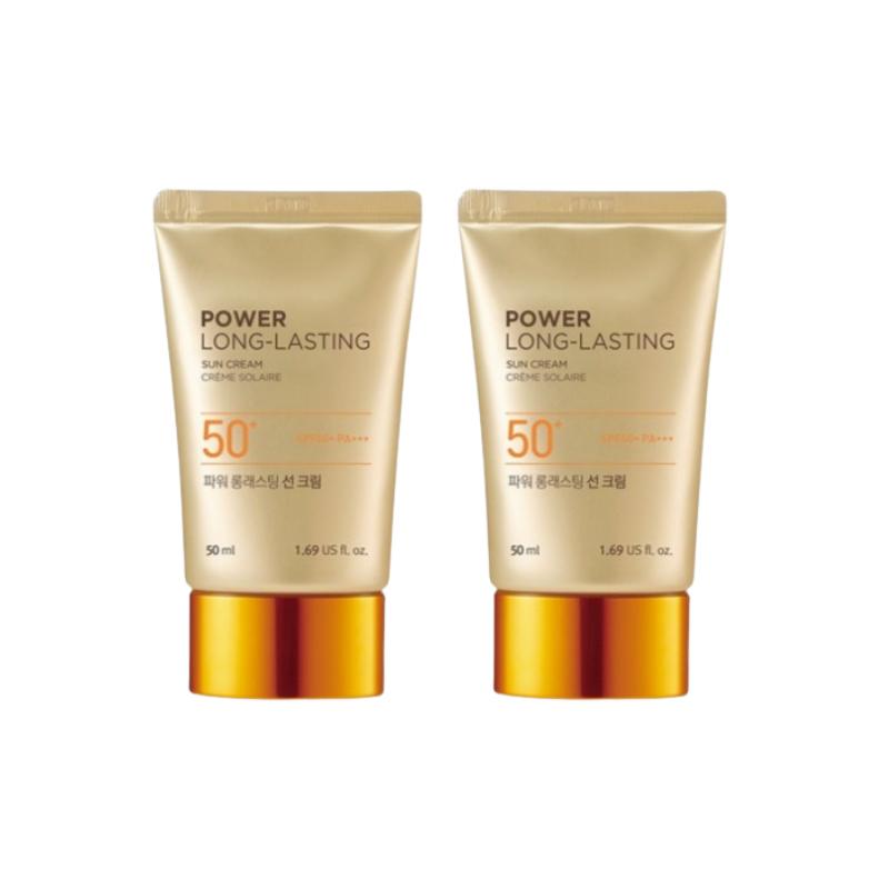 The Face Shop Power Langanhaltende Tone-Up Sonnencreme 50ml – LSF50+ PA+++ Wasserdichte Sonnencreme, Natürlicher Beige-Ton, Langanhaltende UV-Schutz Base Make-up