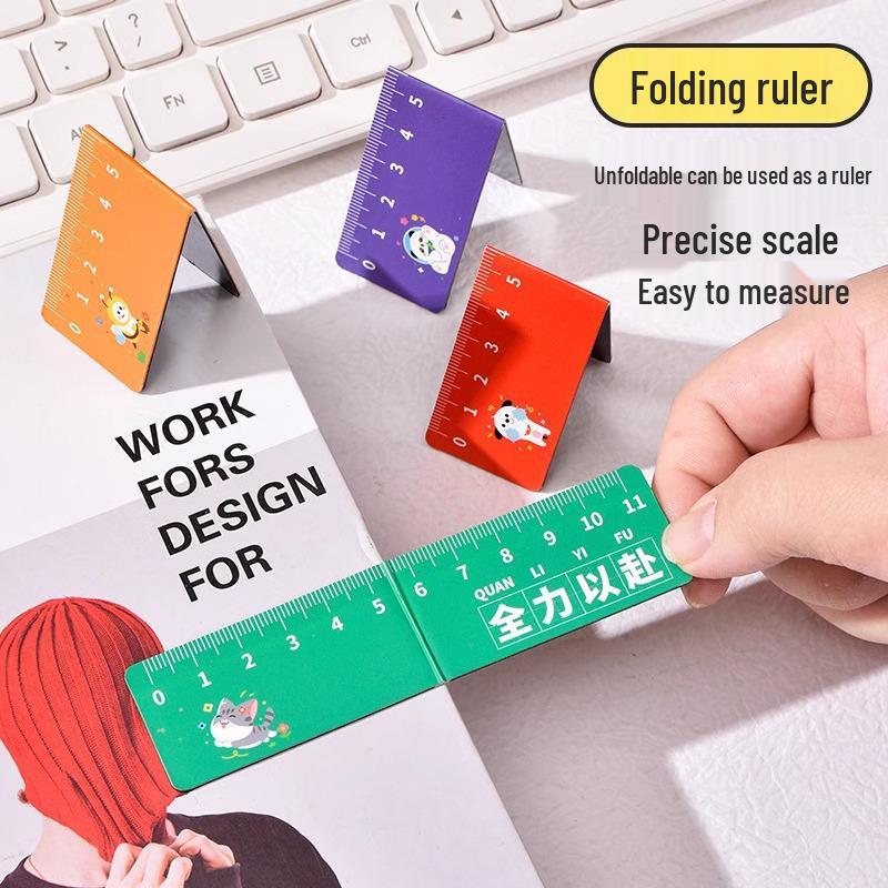 Creative Cartoon Magnetic Bookmark & Ruler - Cute and Inspirational Folding Page Clip