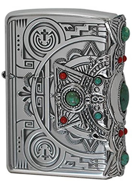 ZIPPO Indian Lighter, Silver, Spirit, Cross, 2-Sided