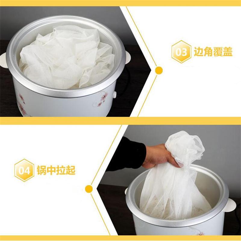 White Non-Stick Rice Towel Steamer Cloth Dim Sum Tool Kitchen Reusable Cotton Steamer Mesh Cloth For Sushi Cuisine Steamed Bread