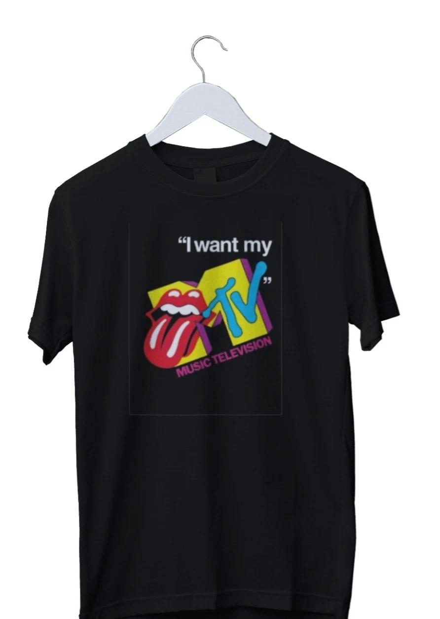 Men s Casual Music I Want My MTV Music Television 90 s Graphic T-Sh... XL