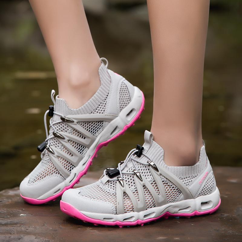 Summer Non-slip Hiking Shoes Men Women Breathable Wading Travel Shoes Lightweight Climbing Sports Shoes Multifunctional Sneakers