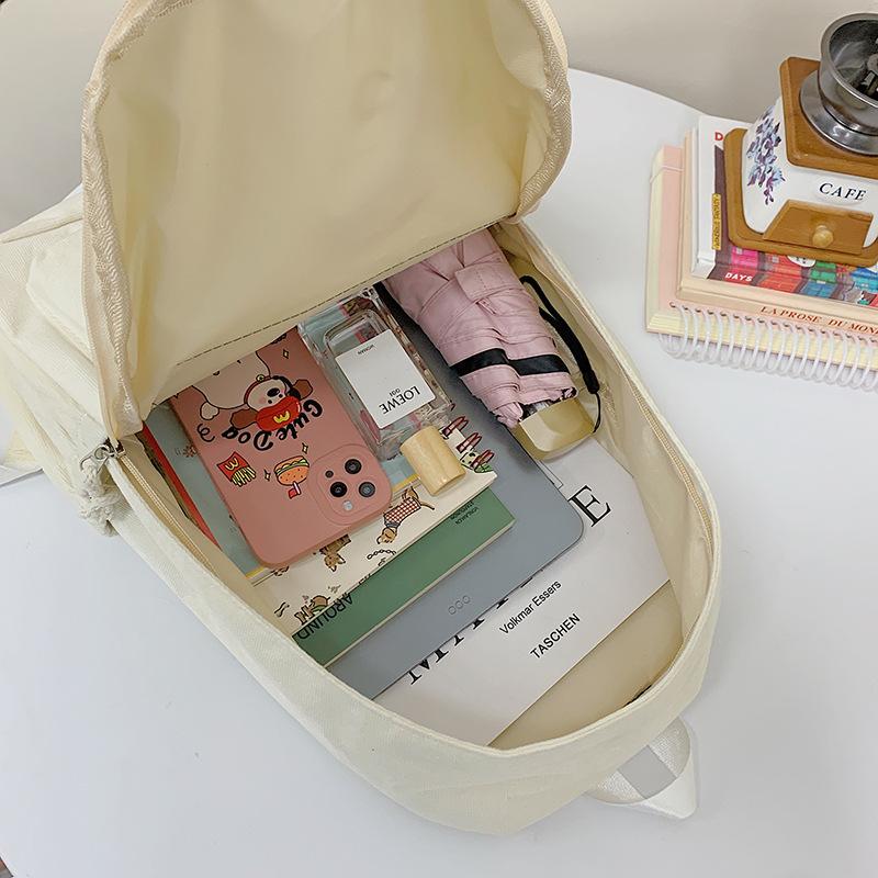 Schoolbag New Lightweight Student School Bag Fashion Casual Commuter Backpack Outdoor Large Capacity Multifunctional Men's and Women's Backpack