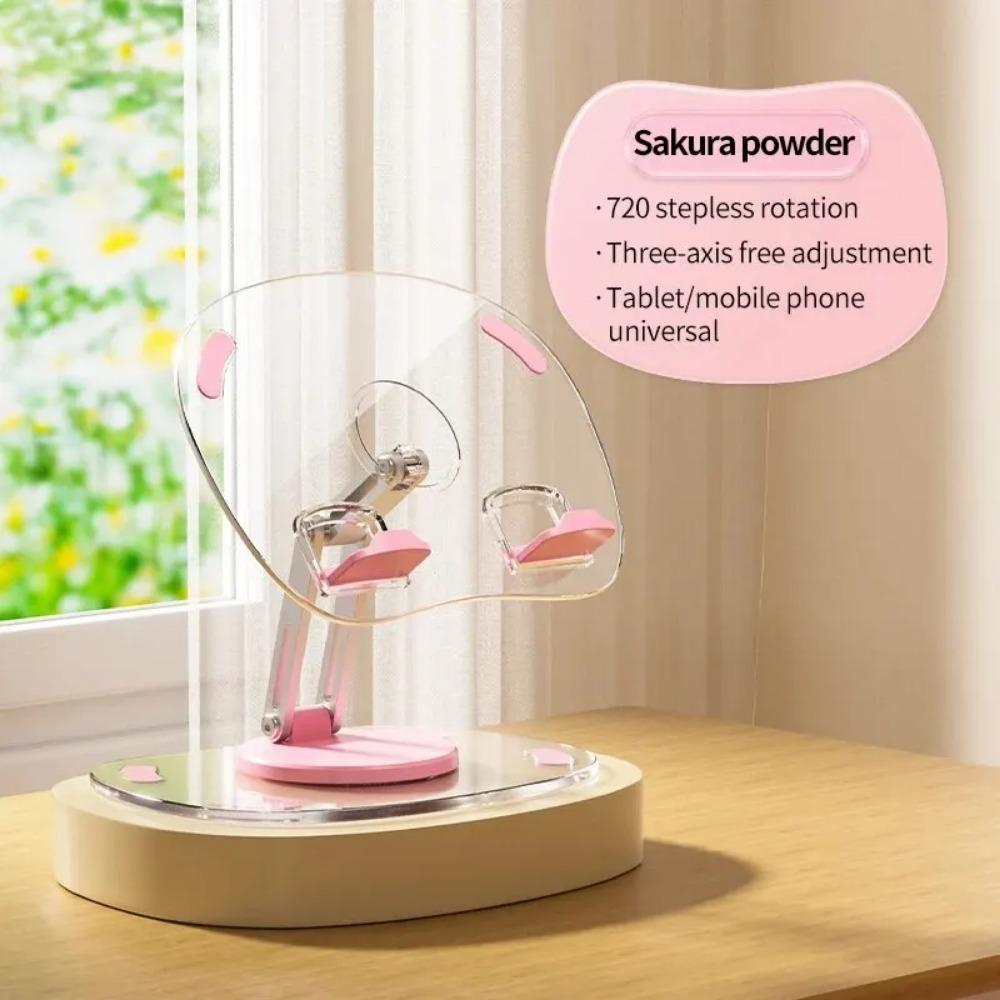 1PC 360° Rotating Mobile Phone Stand Multi-Functional Flat Support Stand Retractable Mobile Phone Stand Desktop