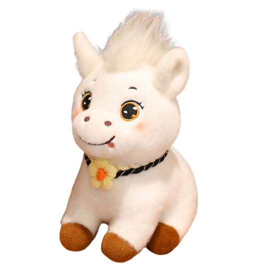 Horse Doll Plush Toy Year of The Horse Auspicious Meaning Keychain Pendant PP Cotton Filling Doll Home Car Decor