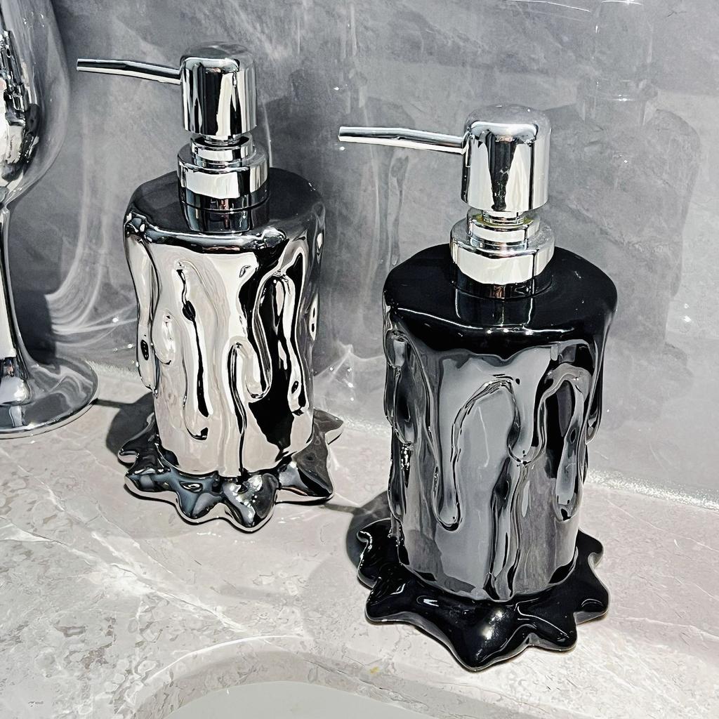 Sfeșnic din ceramică Sticlă de loțiune șampon Dezinfectant pentru mâini Dozator portabil Sticlă de săpun Accesorii pentru baie Dozator organizator