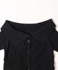 WEGO PHILLY Button Short Sleeve Size Charcoal Off-the-Shoulder Top, Cute, Girly, Women's, F,