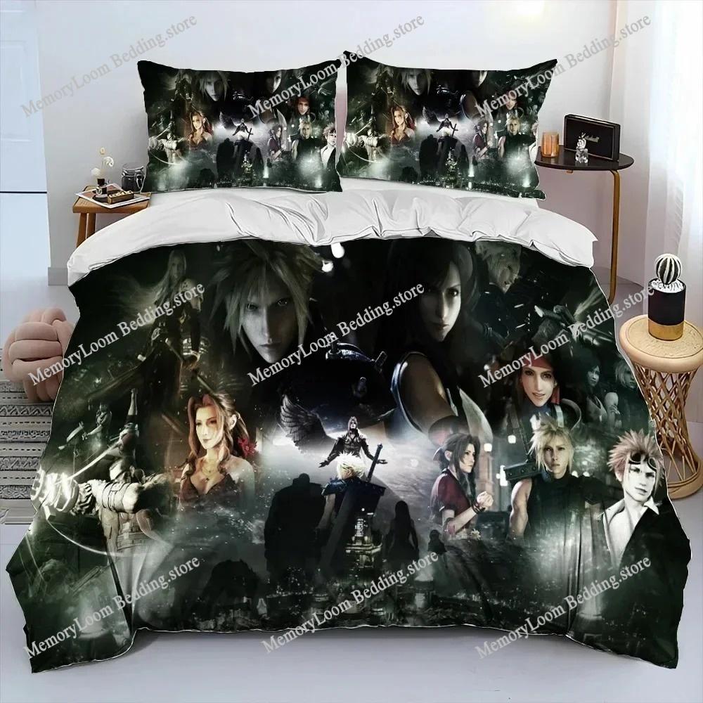 3D Printing Trendy Soft Final Fantasy Series Game Bedding Set Duvet Cover Pillowcase Comforter King/Queen Size Boys Adult Bed