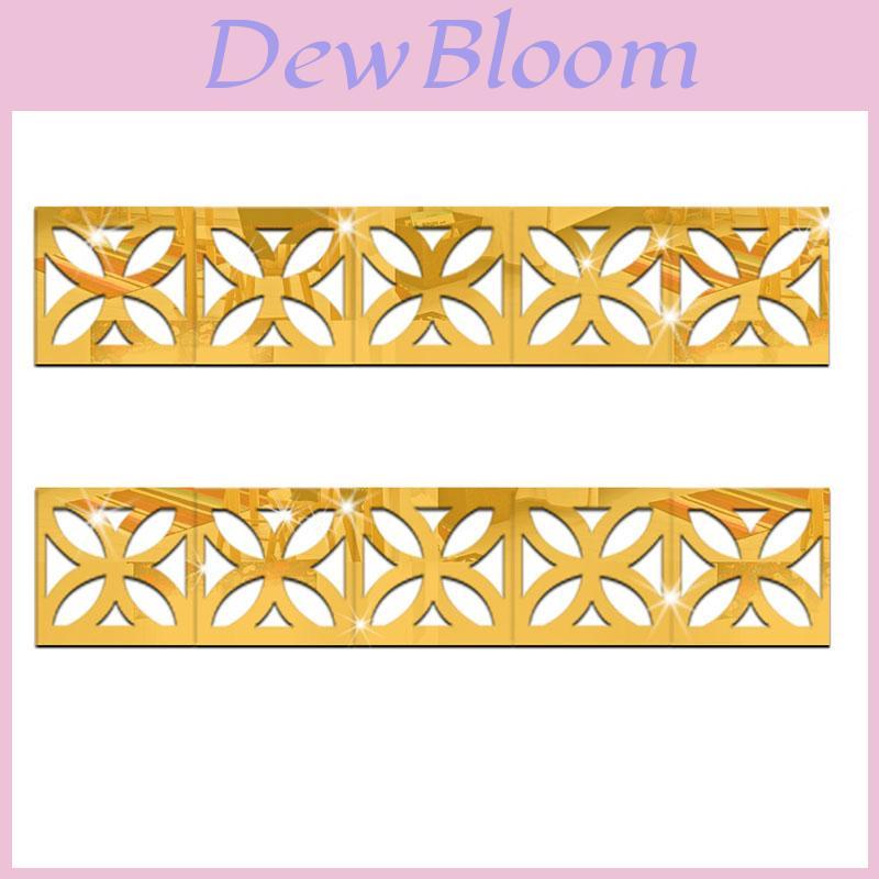 Stunning 10pcs 3d Mirror Geometry Vinyl Removable Wall Sticker For Home Decor