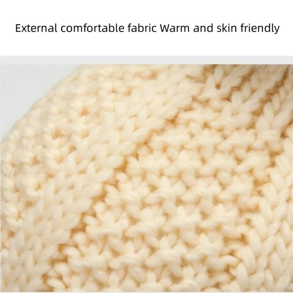 Neck Warmer Wool Knitted Hat Windproof Ear Protection Hat Winter Hat Scarf Set  Outdoor Cycling