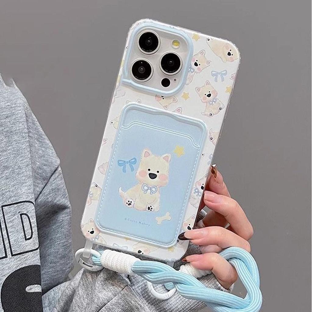 Mobile Phone Case, Small Dog, Internet Celebrity, Fully Wrapped Edge, Airbag, Anti Fall, Fashionable Trend, High-end Feeling, Hanging Rope