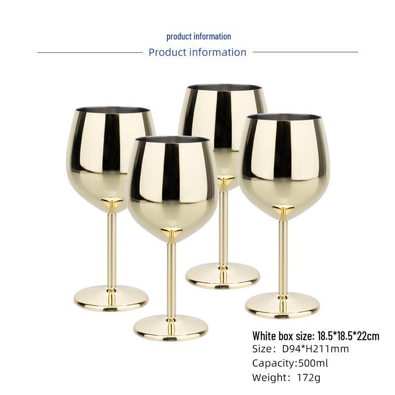 Europäisches Luxus-Wein- und Champagnerglas aus Edelstahl