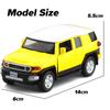 1/32 Scale Toyota FG Cruzer Game DICAST Multi-purpose Sports Car Model with Rear Trailer Model That Can Open The Door Group As A Gift for Young Boys