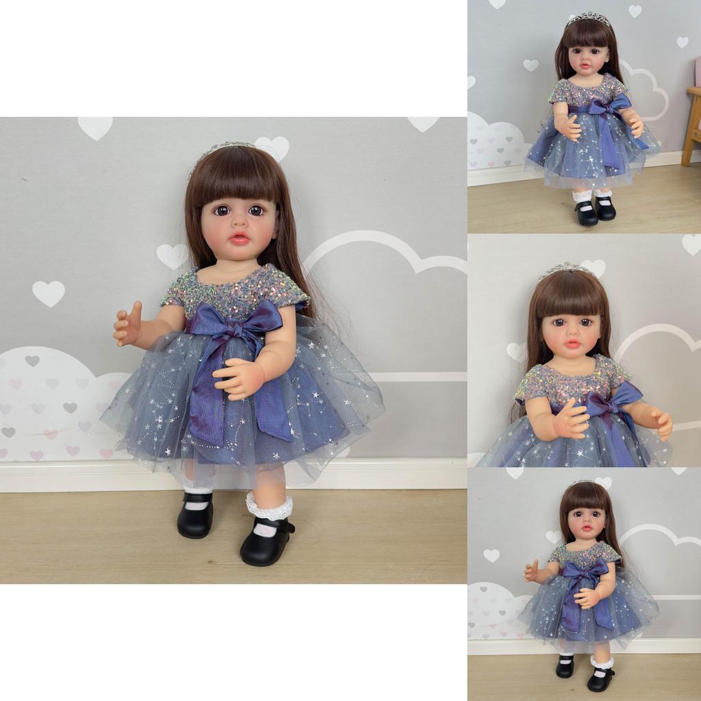 Silicone Reborn Baby Doll 55cm With Realistic Features For Collectors And Kids