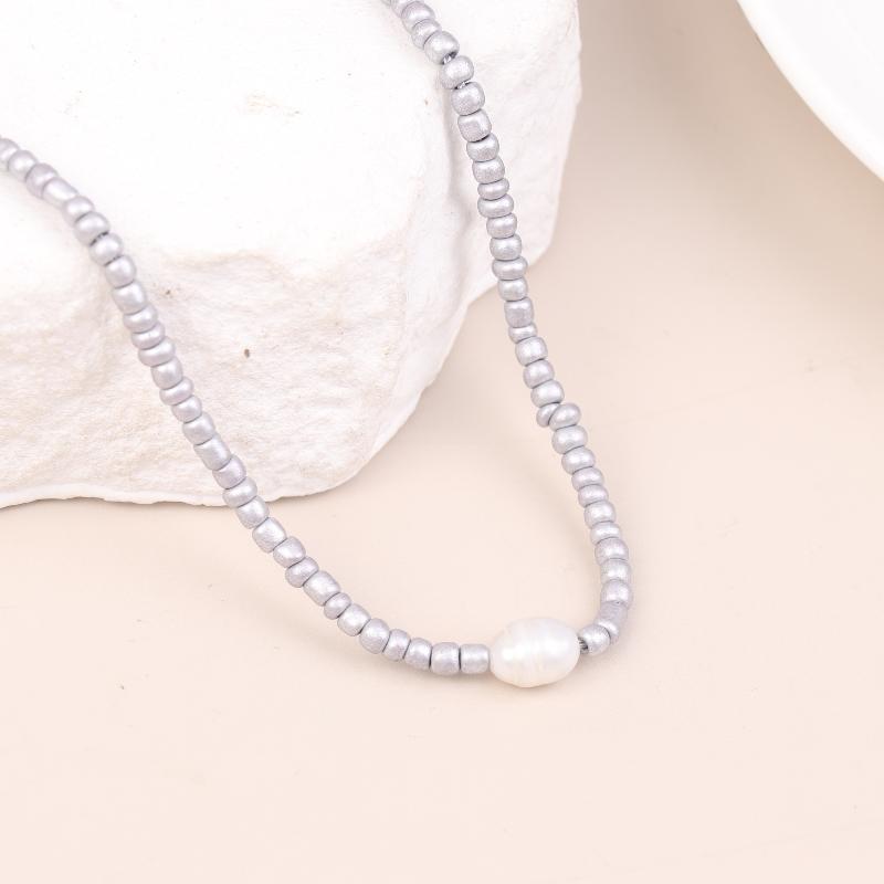 

Художественное Ретро Пресноводный Жемчуг Жемчужное Ожерелье Жемчужная Подвеска Ручной Работы Богемные Украшения Элегантные Украшения Подарок на День Рождения white