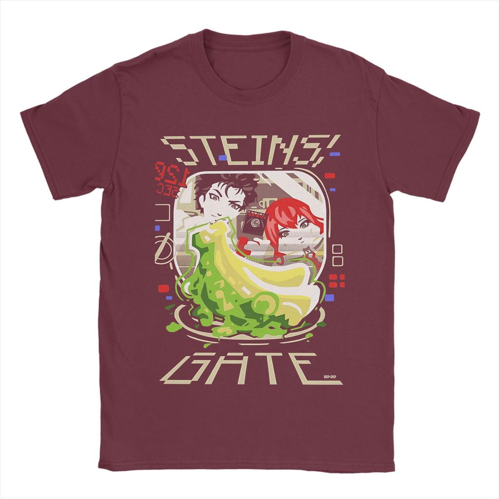 Game Steins Gate T Shirt Summer Mad Scientist Harajuku T Shirts Men Cotton Comfortable Top Tees Short-Sleeved Tshirt