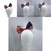 USA/England Fan Schleife Kopfschmuck Fußballclub Anhänger Karomuster Unisex Accessoire