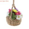 Y4UA Car Hanging-Handmade Rear View Mirrior Charm Car Decorations Knitted Hanging- Planters for for Car Home-Decoration