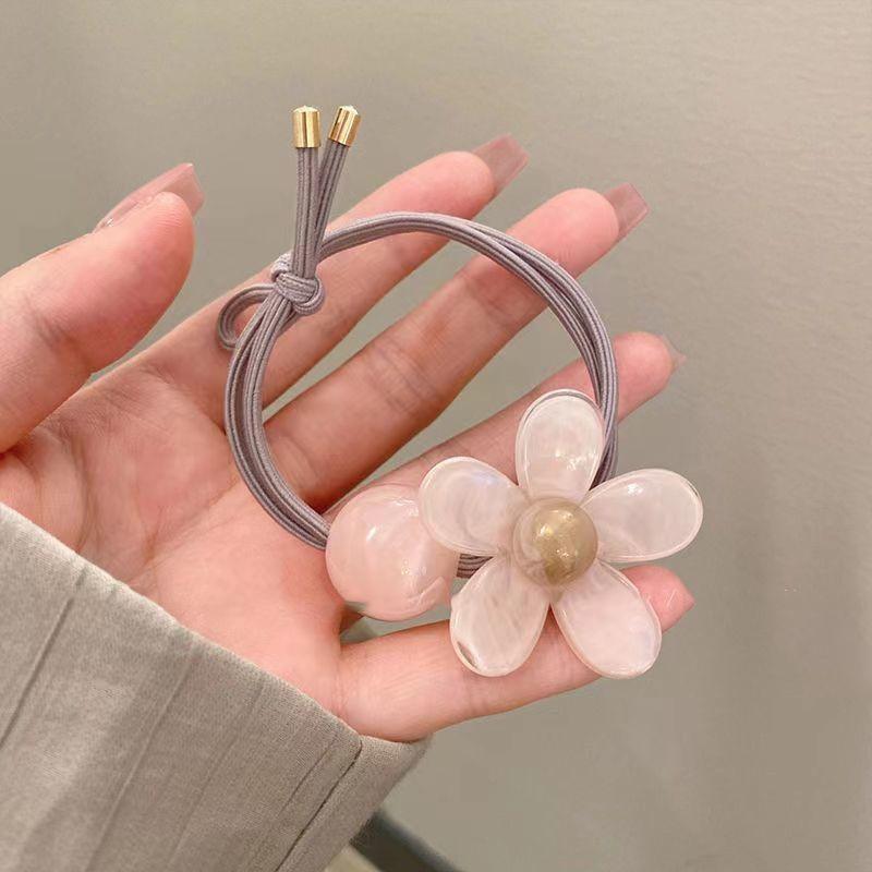 High-elasticity Flower Hair Tie, Women's Hair Rope, Hair Accessory, Sweet Ponytail/bun Hair Tie Headpiece