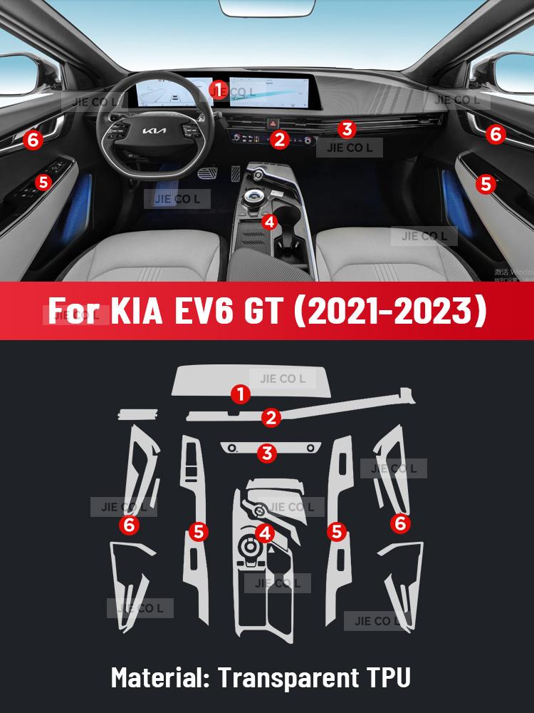 Auto Central Control Screen TPU Navigation Anti Scratch interior Protection Film GPS Navigation For KIA EV6 GT 2021 2022 2023 Left rudder driving