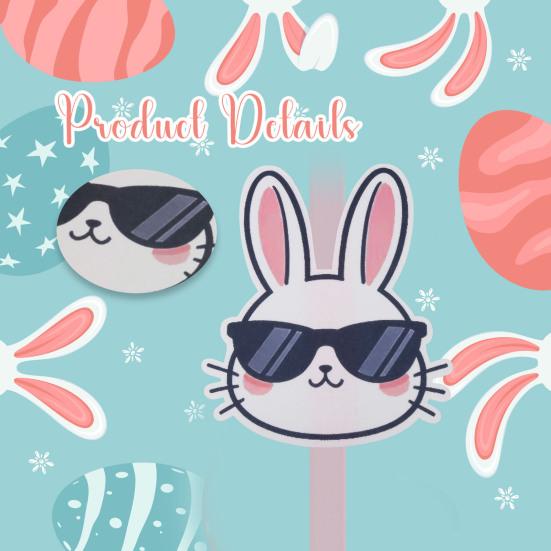 Osterhase Türrahmen Dekoration Cartoon Hase & Schleifen für Küchenschränke Schrank & Wandbehang Niedliches Feiertagsheim