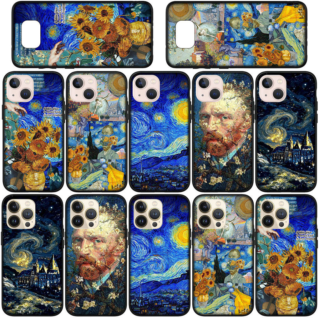 Phone Case for Samsung Galaxy S25 S23 S22 S24 Ultra FE A05 A06 A15 A16 A36 A37 A35 A54 A24 A52 A55 A56 A57 A25 A26 A53 A17 Starry Night Van Gogh Cover
